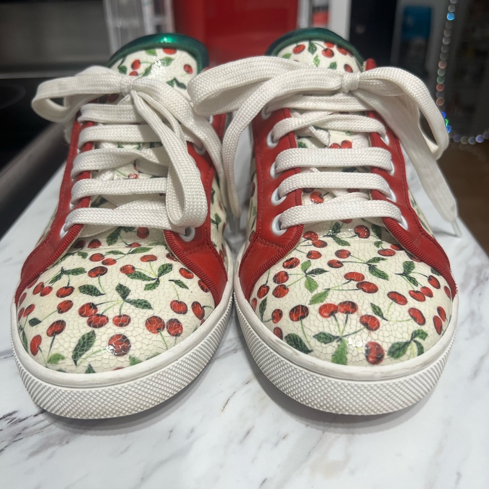 Authentic Christian louboutin cherry sneakers - Picture 1 of 4